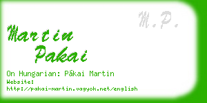 martin pakai business card