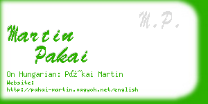 martin pakai business card